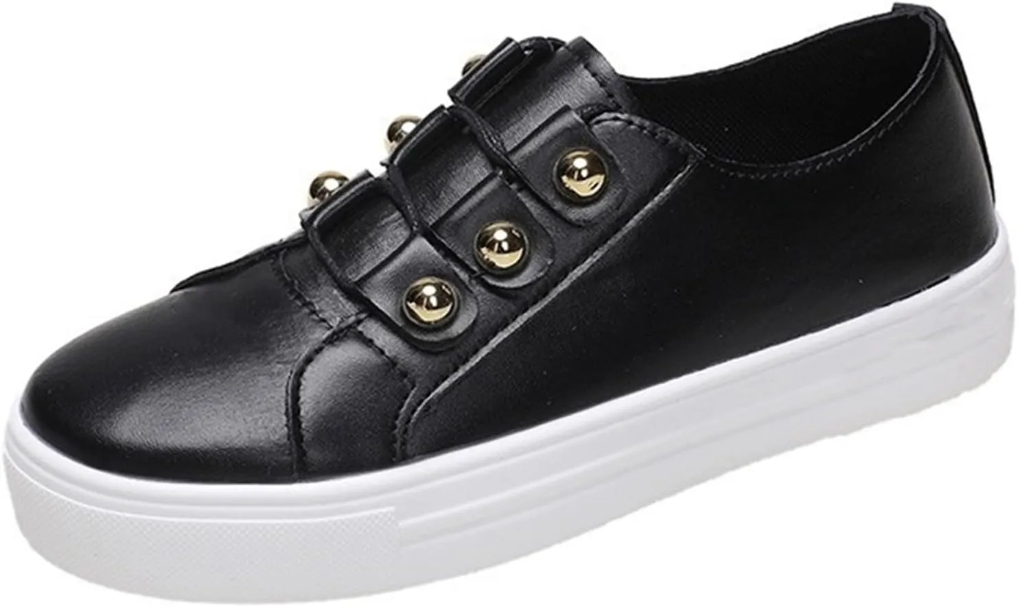 Lausiuoe Sneakers For Women Wide Width Comfortable Low Top Casual Canvas Shoes Fashion Slip On Walking Flat Loafers