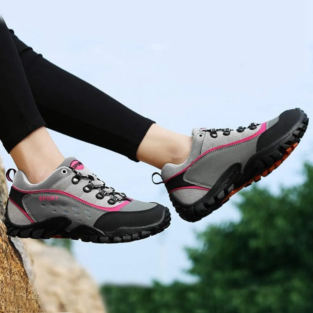 MIOKE Women's Waterproof Hiking Shoes Outdoor Running Trail Hiker Non-Slip Casual Climbing Backpacking Shoe
