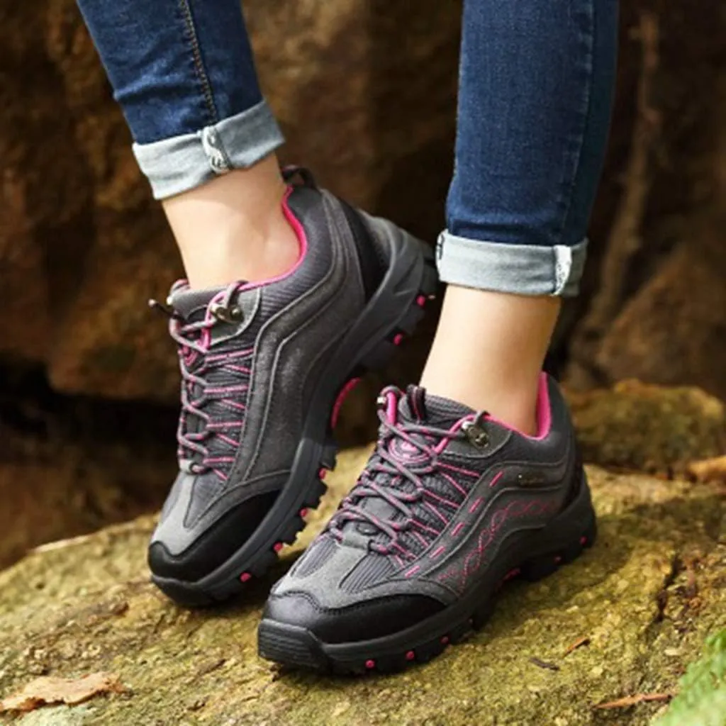 MIOKE Women's Waterproof Hiking Shoes Outdoor Running Trail Hiker Non-Slip Casual Climbing Backpacking Shoes