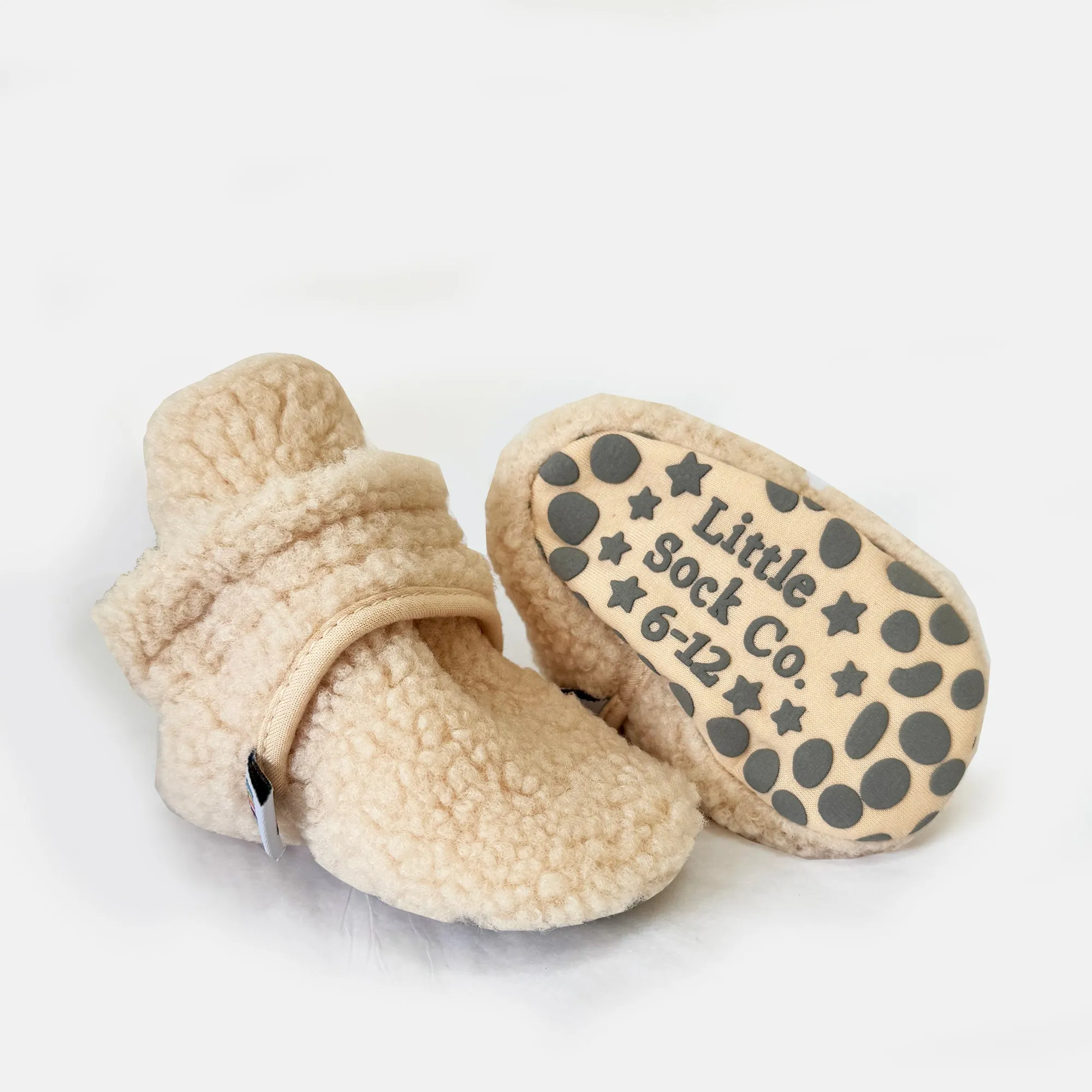 Sherpa - Stay-on, Non-Slip Booties - Cosy Pram Slipper or Baby Carrier bootie