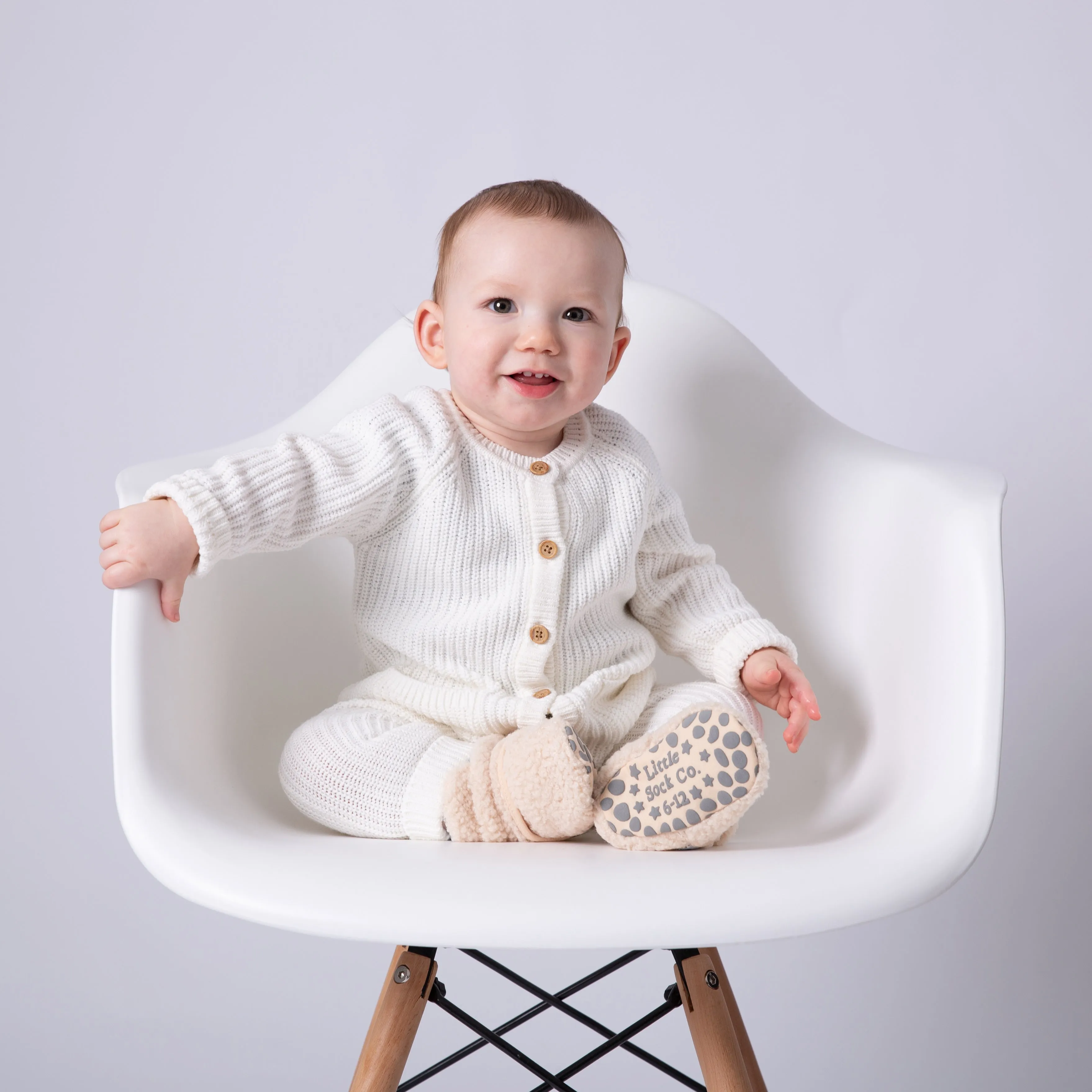 Sherpa - Stay-on, Non-Slip Booties - Cosy Pram Slipper or Baby Carrier bootie