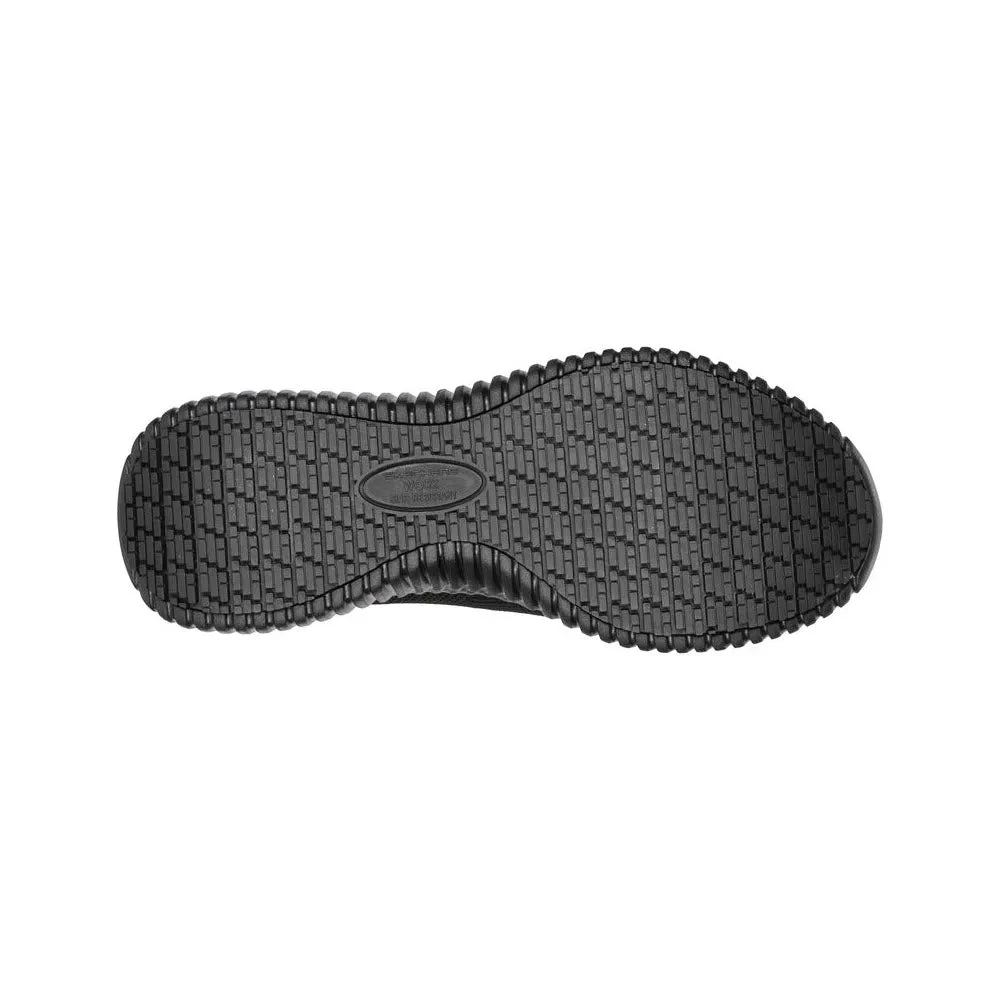 SKECHERS CESSNOCK SLIP ON WORK BLACK TEXTILE - WOMENS