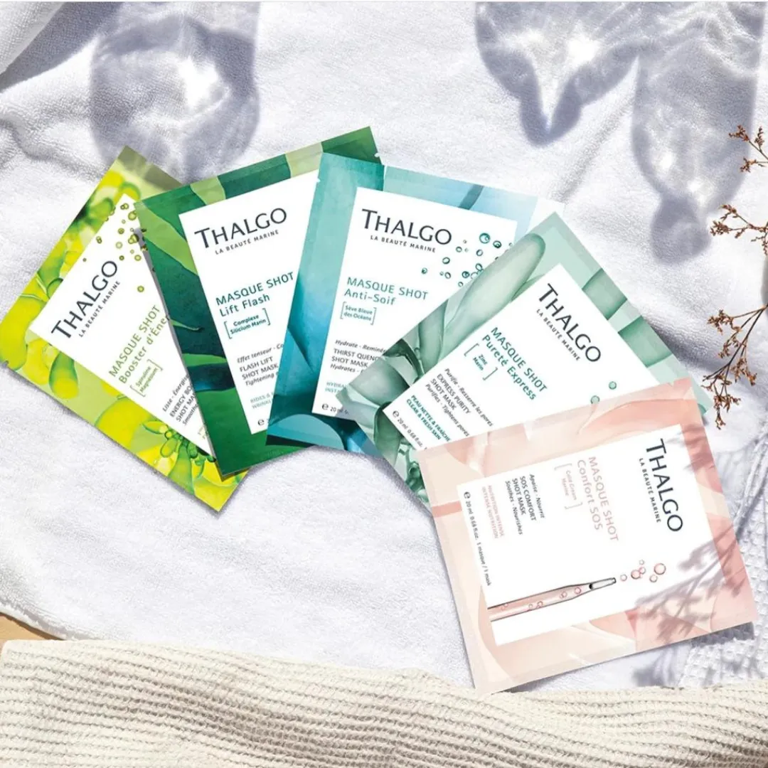 Thalgo Anti-fatigue Marine Shot Mask – Energizáló, méregtelenítő fátyolmaszk
