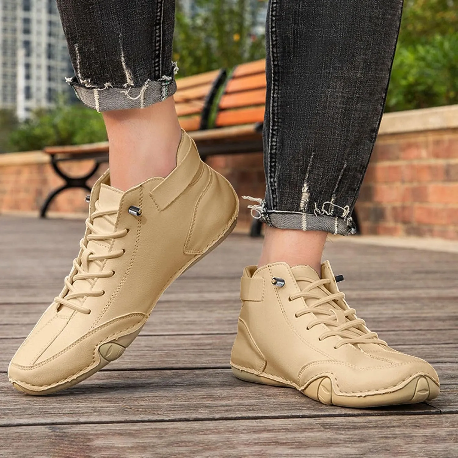 Wlaking Shoes for Men Soft Cushions Athletic Walking Versatile Office Solid Color Workout Mens Sneaker